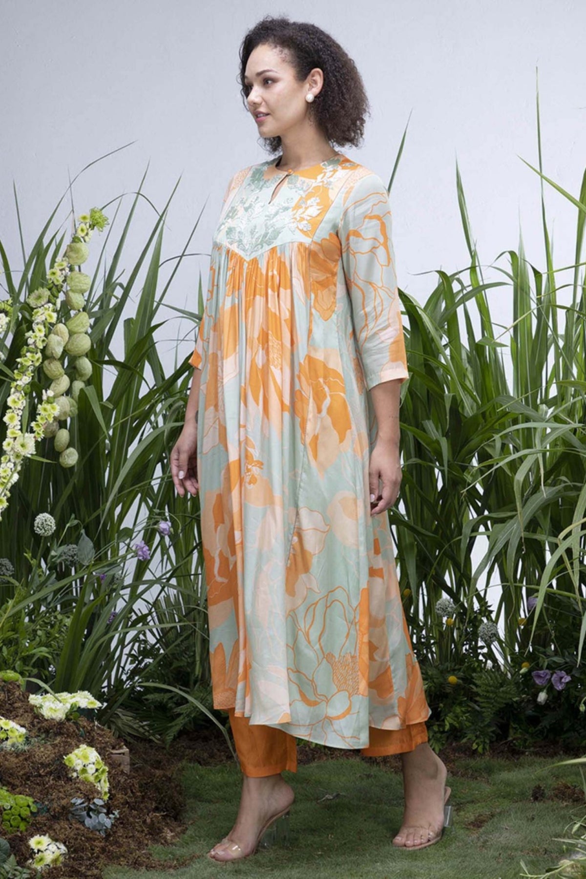 Green Wildflower Beads Maxi