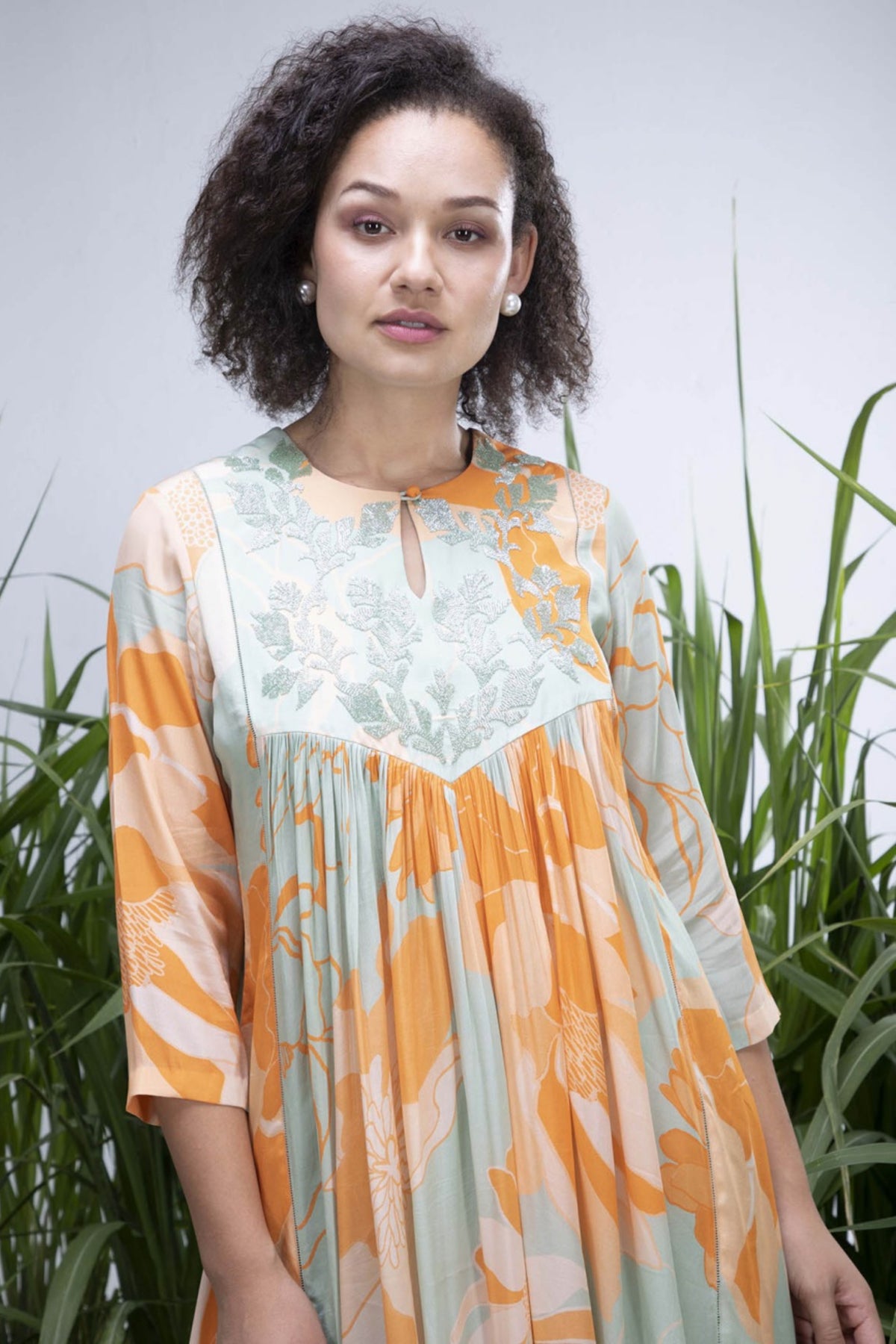 Green Wildflower Beads Maxi