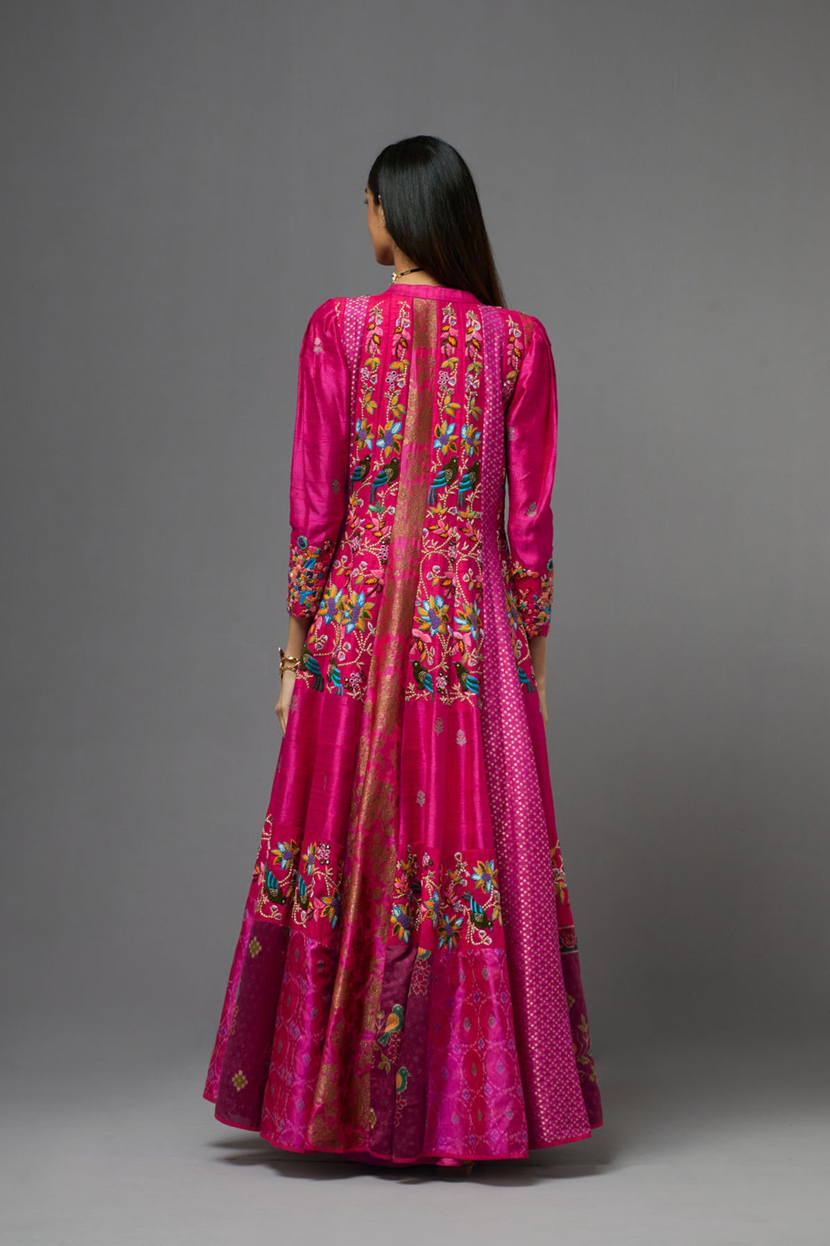 Fuchsia Kalidaar Jacket Set