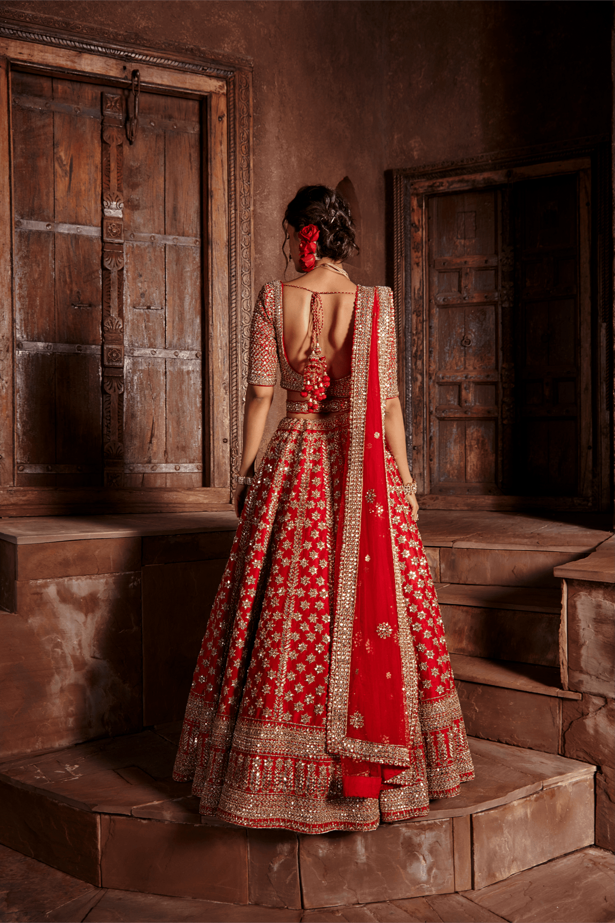 Crimson Red Lehenga Set