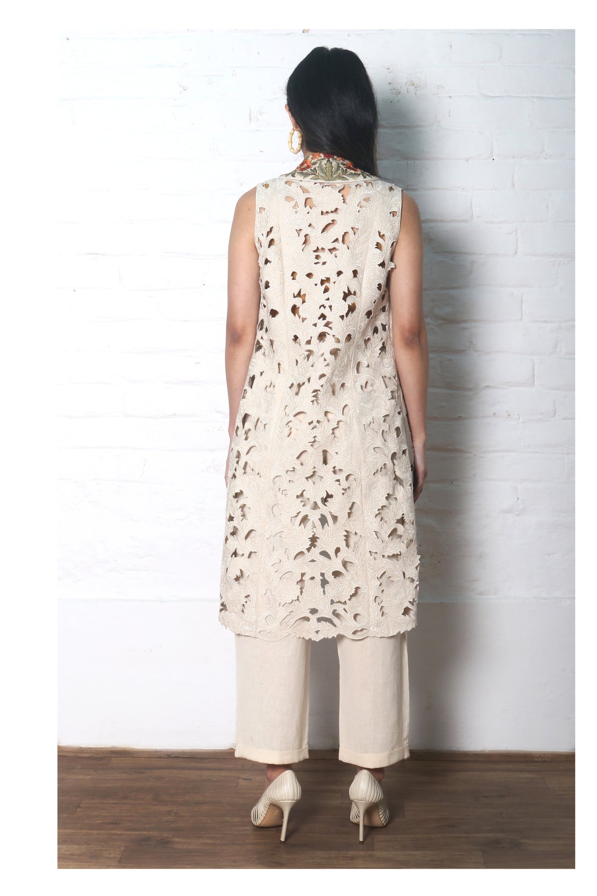 Ivory cutwork jacket