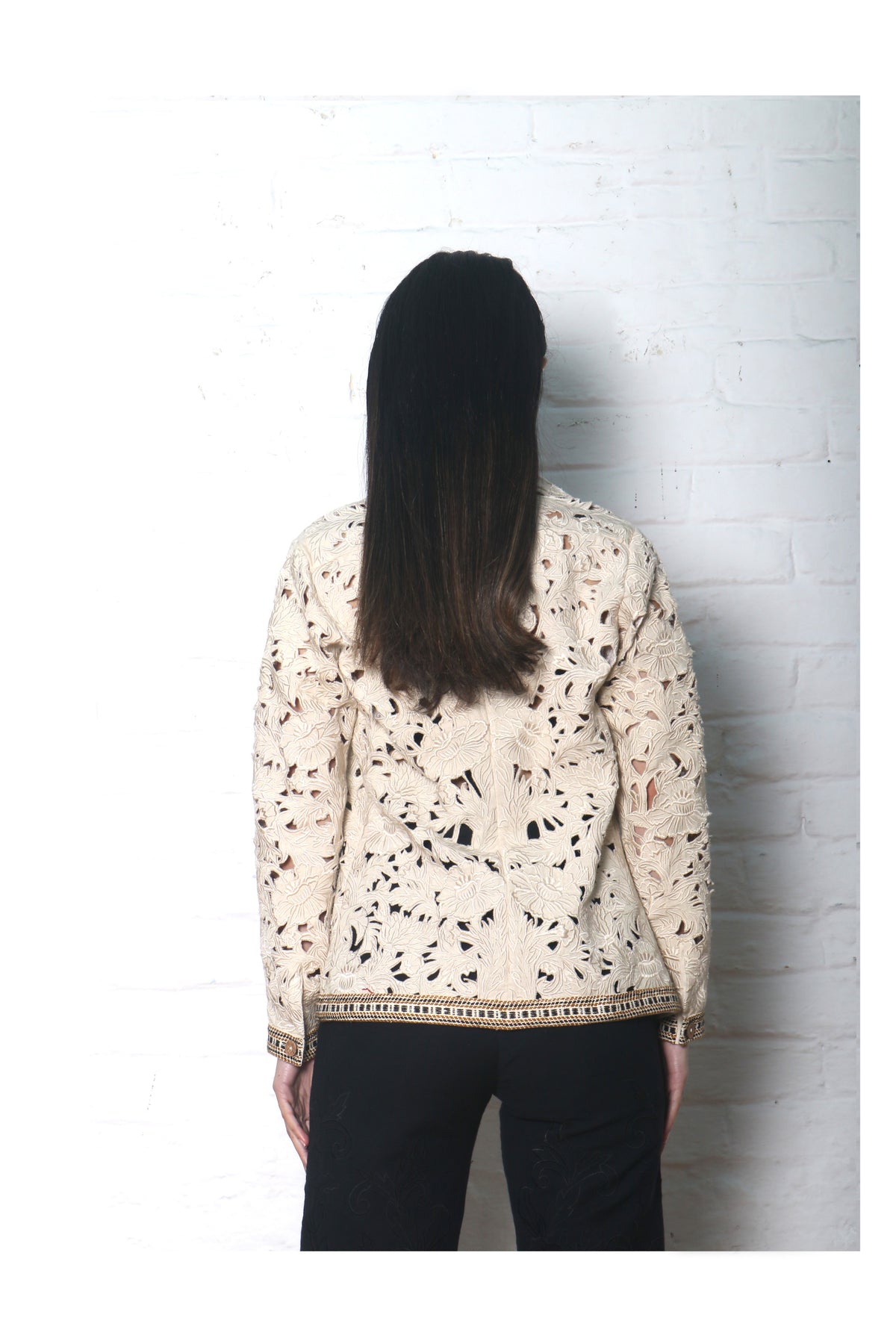 Ivory cutwork jacket