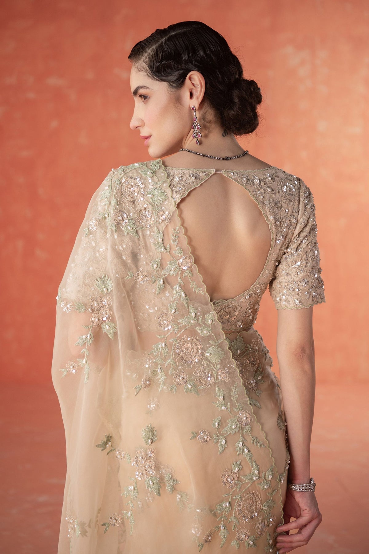 Wild Rose Dori Saree