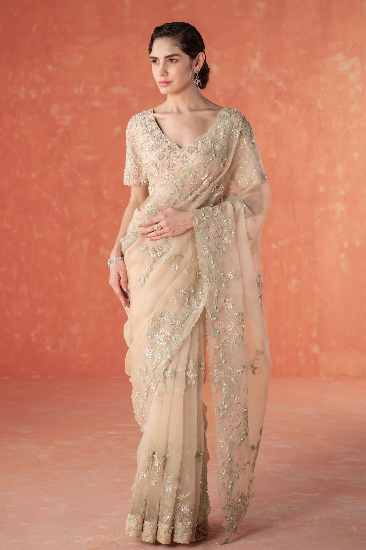 Wild Rose Dori Saree
