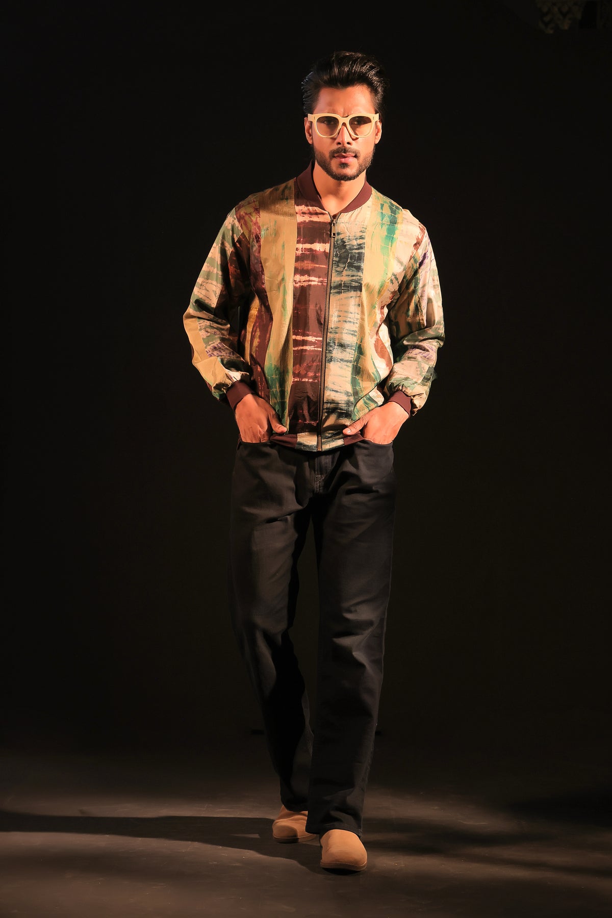 Rumi Panel Rib Bomber Jacket