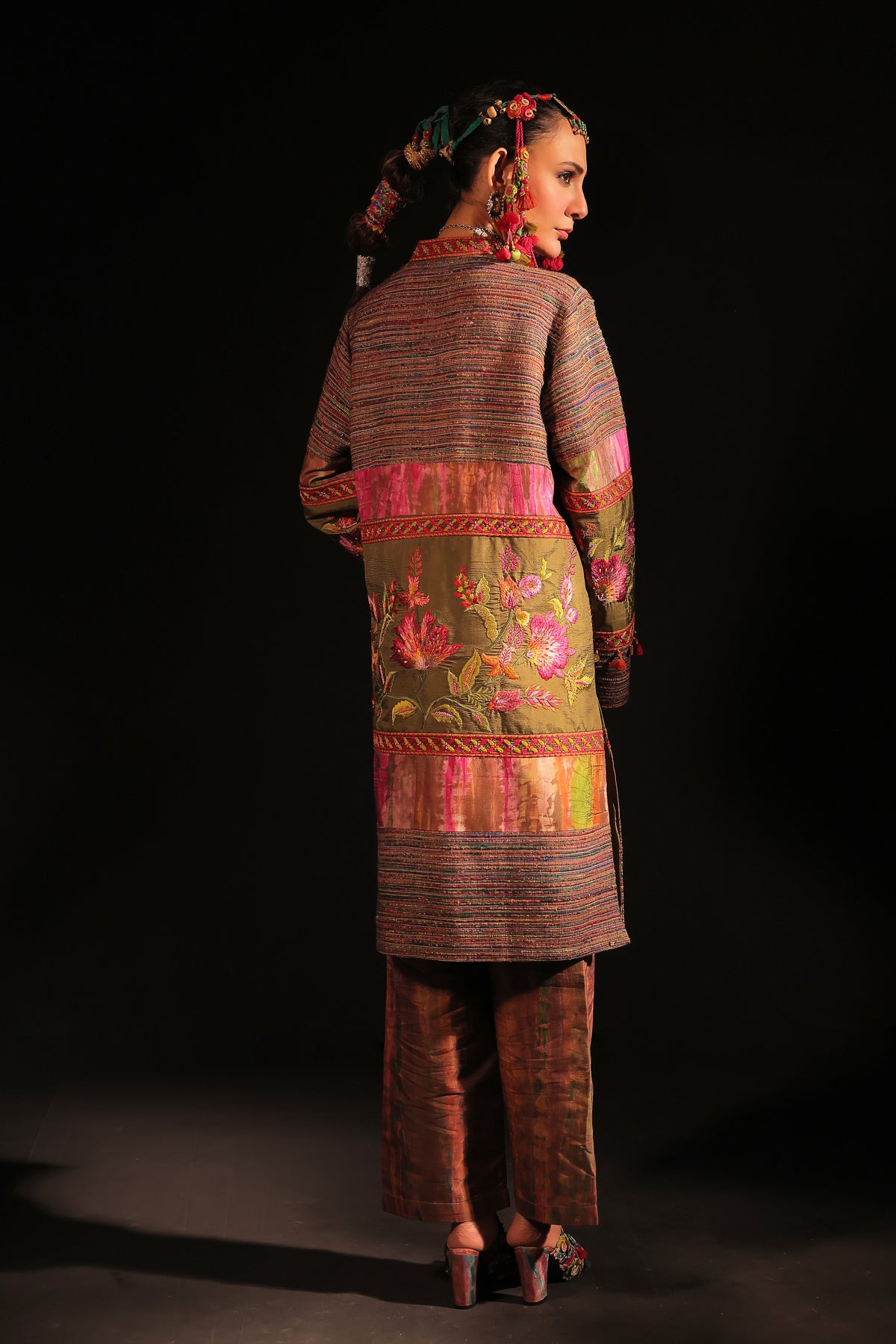 Ashraf Panel Handloom Coat