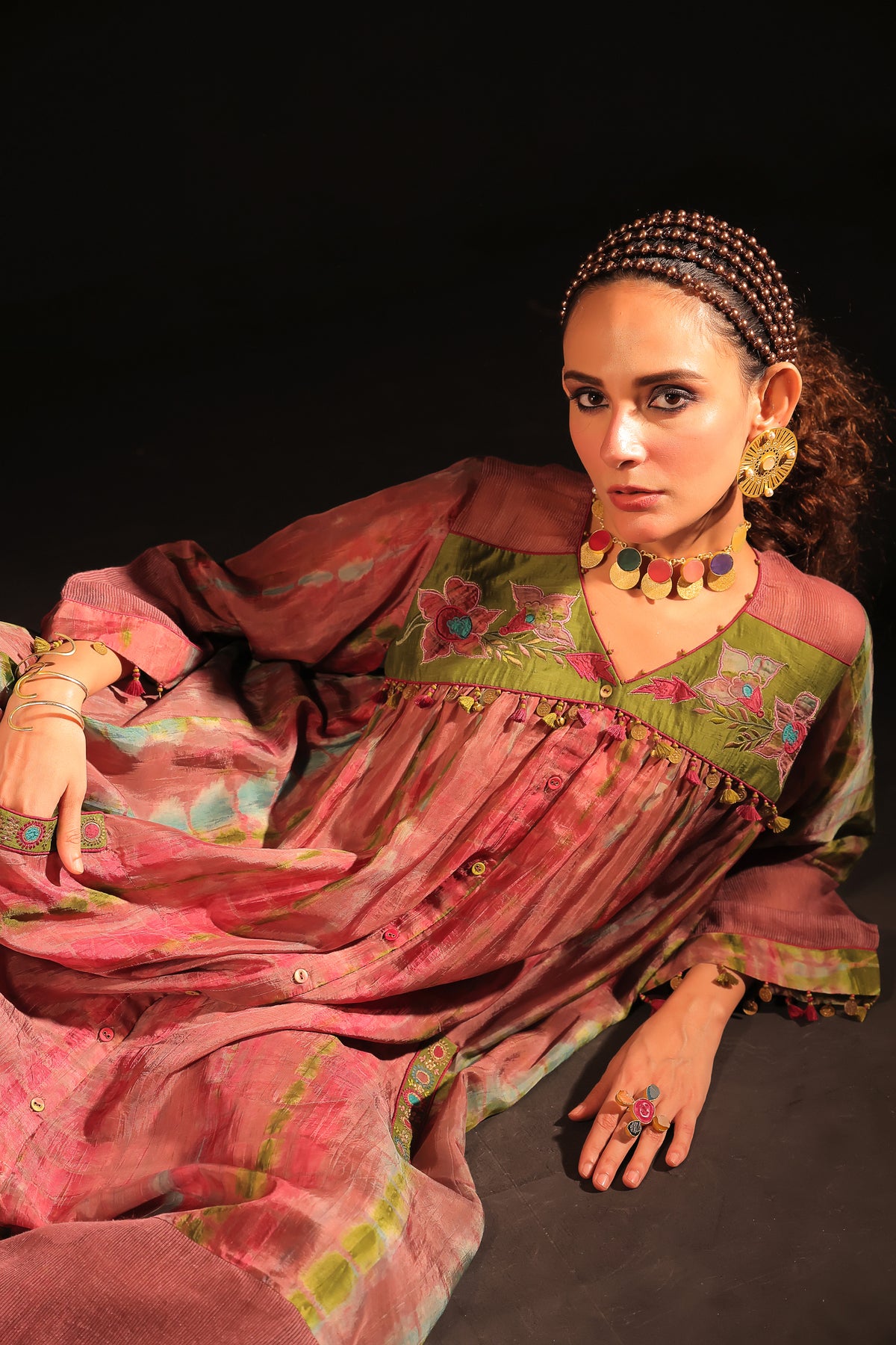 Faraa Rust Brown Tunic Set