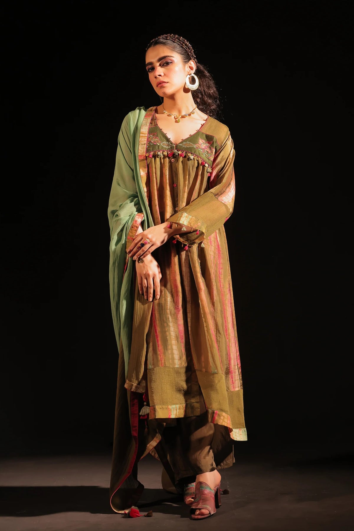 Faraa Olive Tunic Set