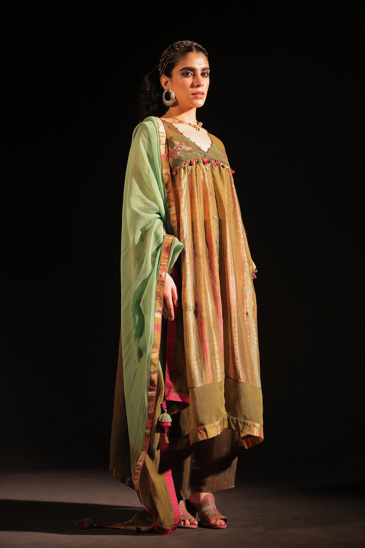 Faraa Olive Tunic Set