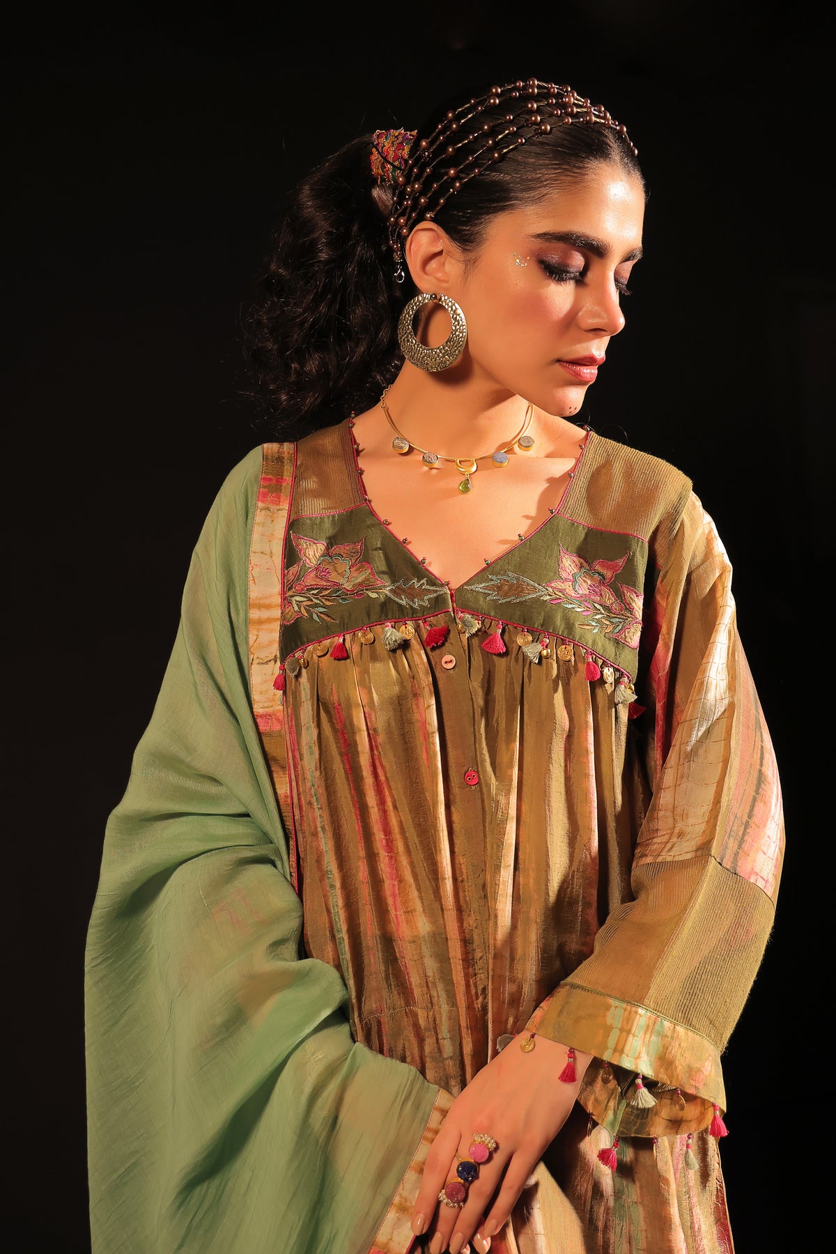 Faraa Olive Tunic Set