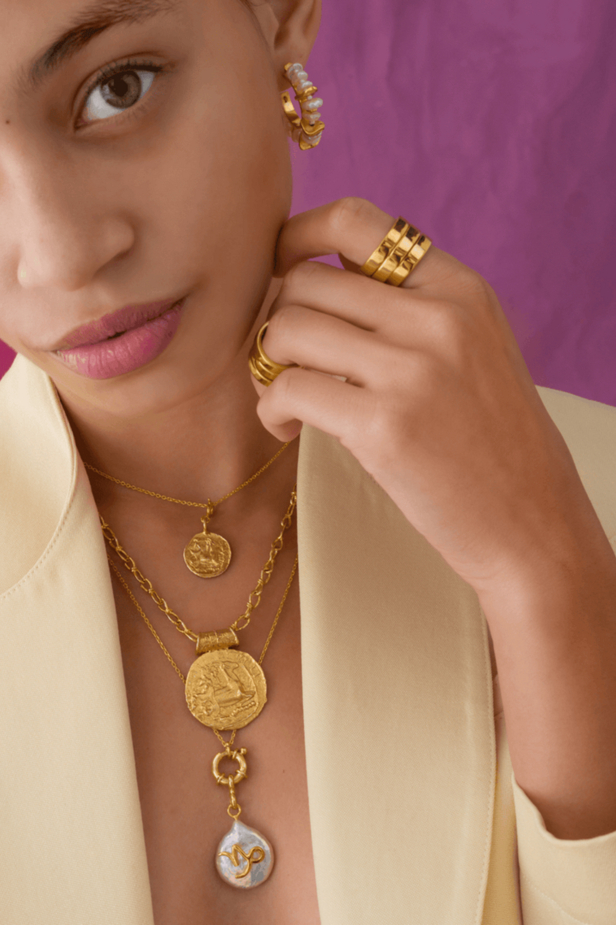 Capricorn Pearl (convertible Pendant Earring)