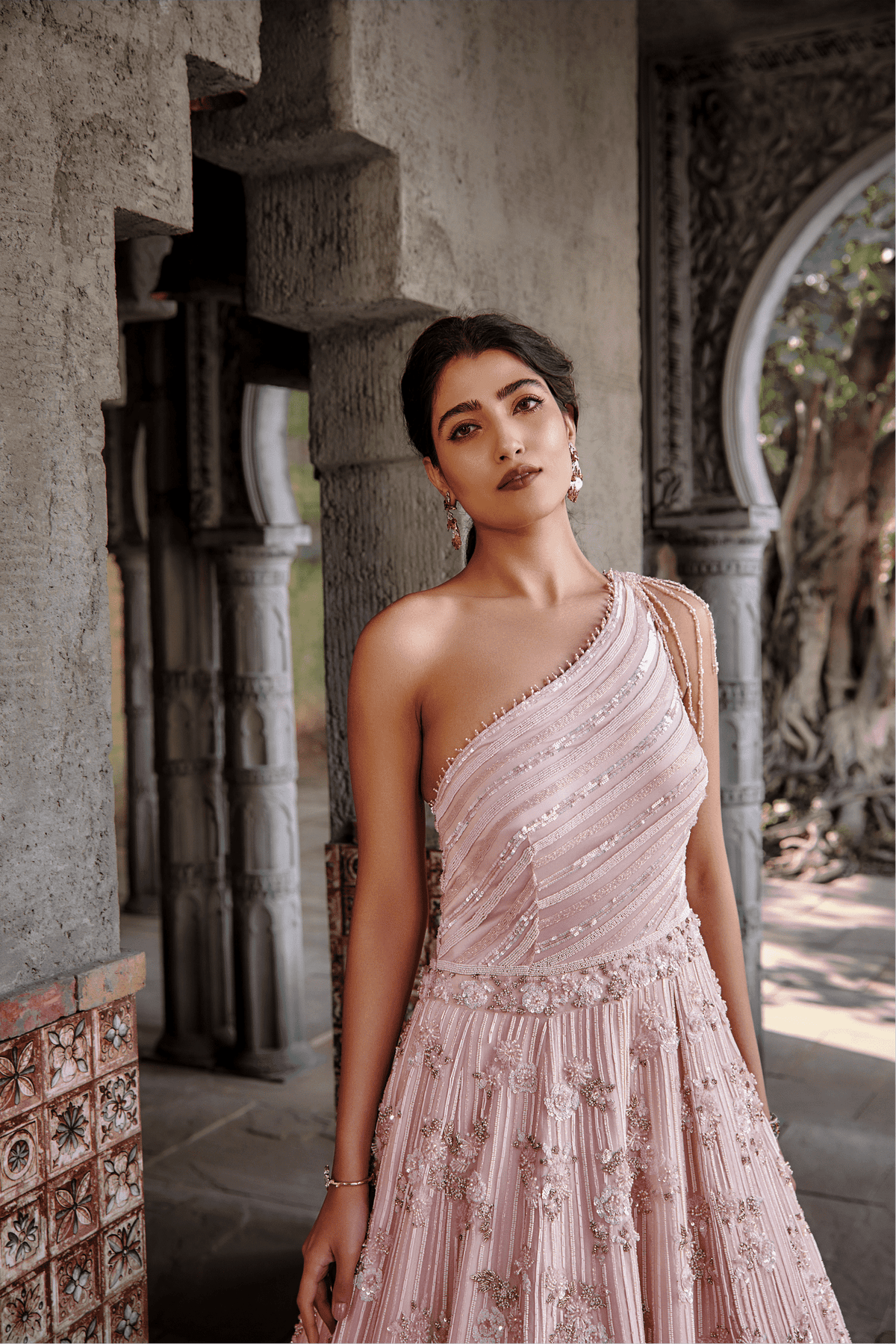 Blush Pink Gown Set