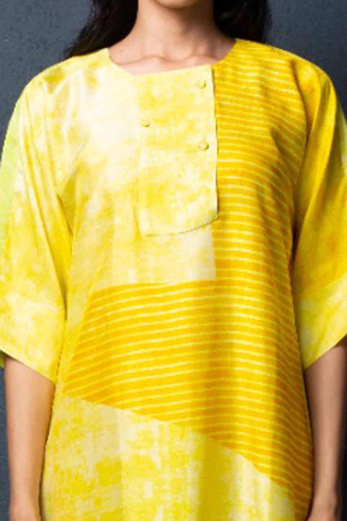 Lemon Yellow Geometrical Print Co-ord Set