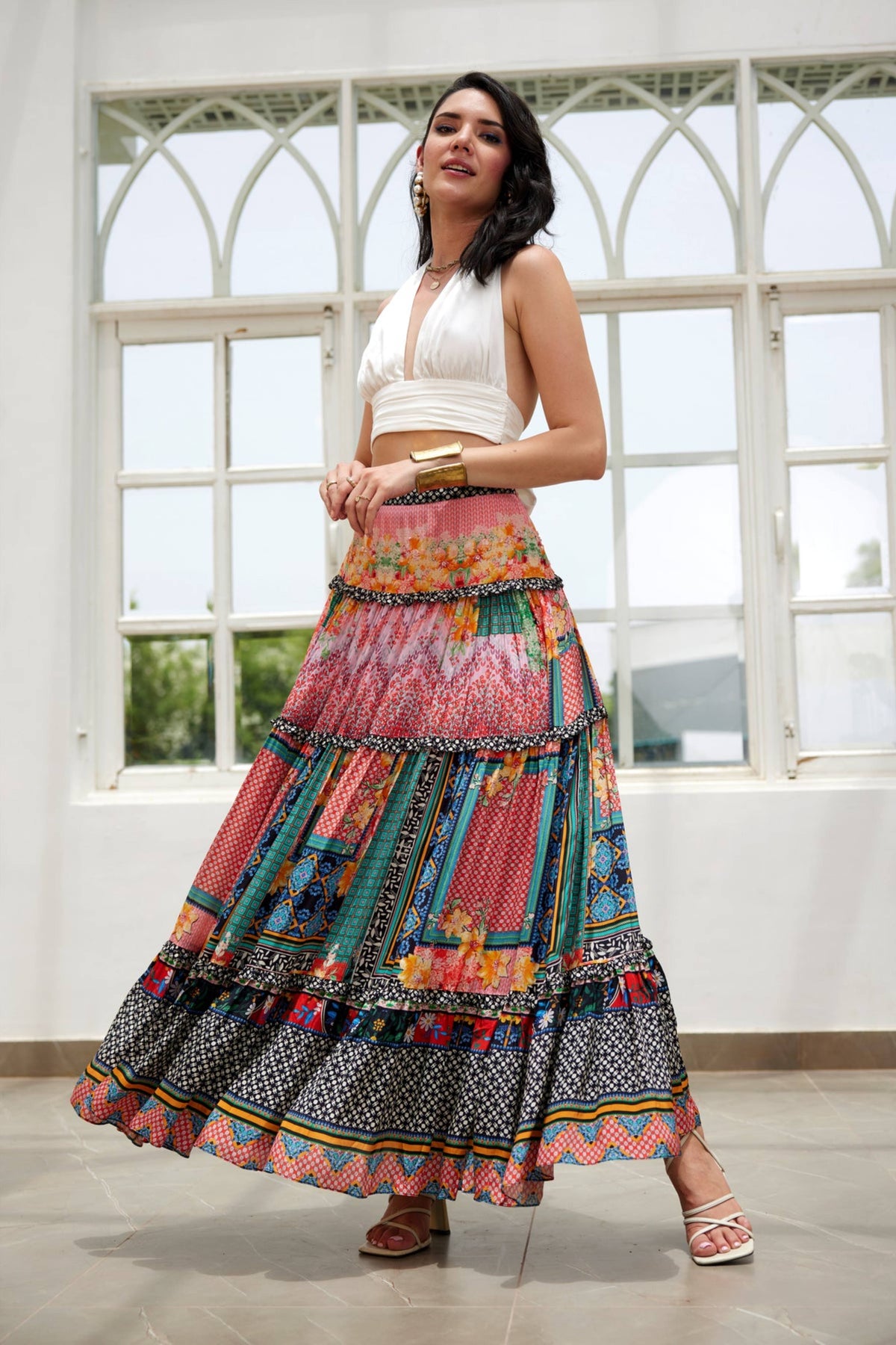 Celina Tiered Maxi Skirt