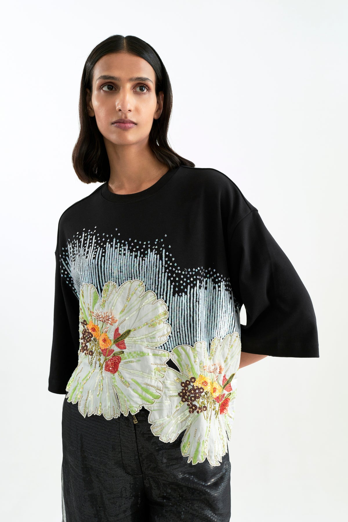 Supima Carnation Embroidered T- Shirt