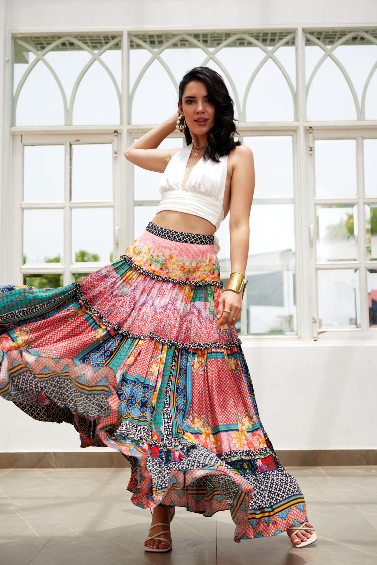 Celina Tiered Maxi Skirt