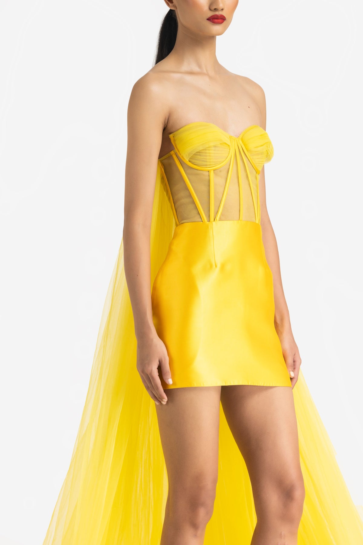 Detatchable Trail Mini Dress