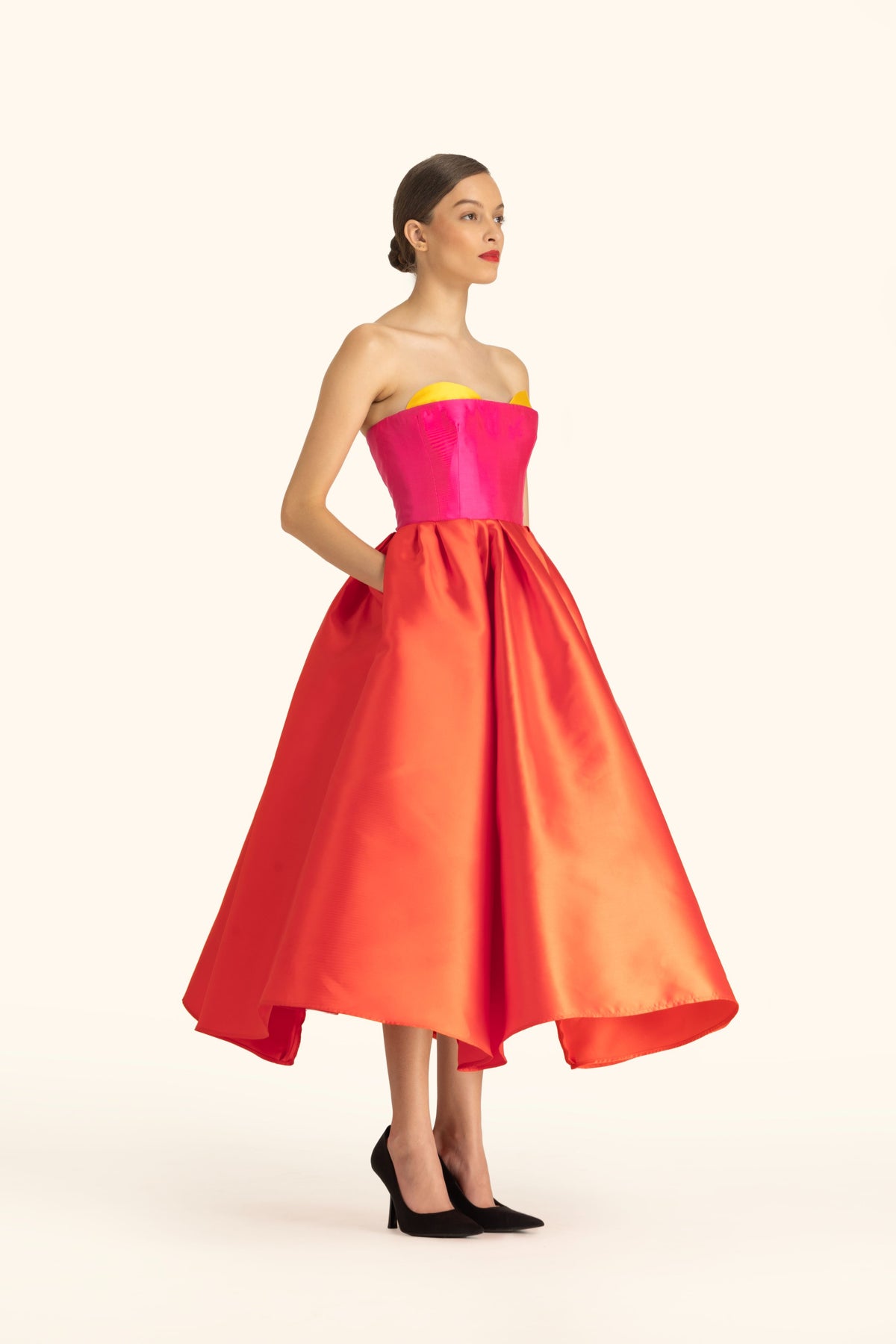 Colour Block Midi Dress