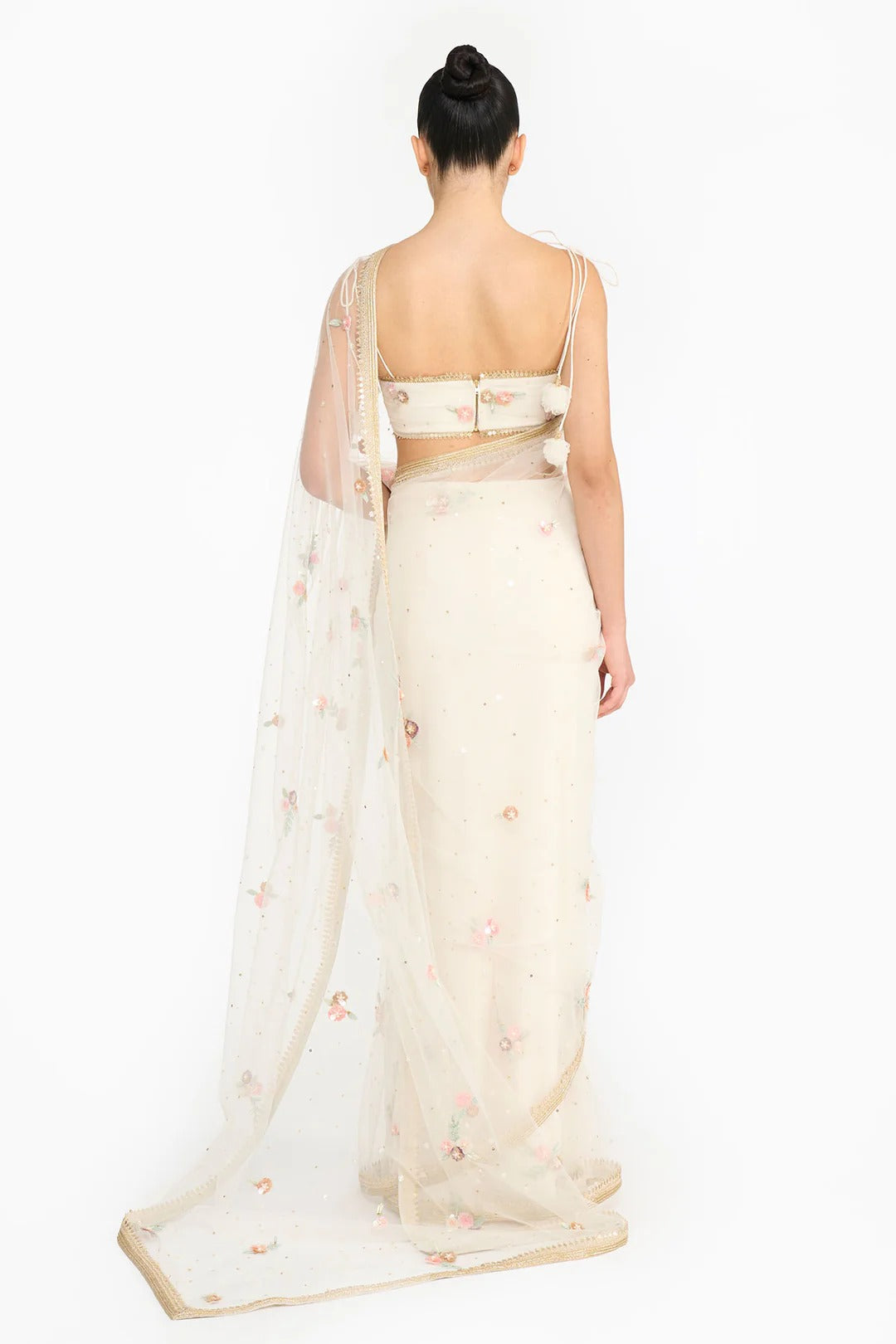 Embroidered Prima Vera Saree Set