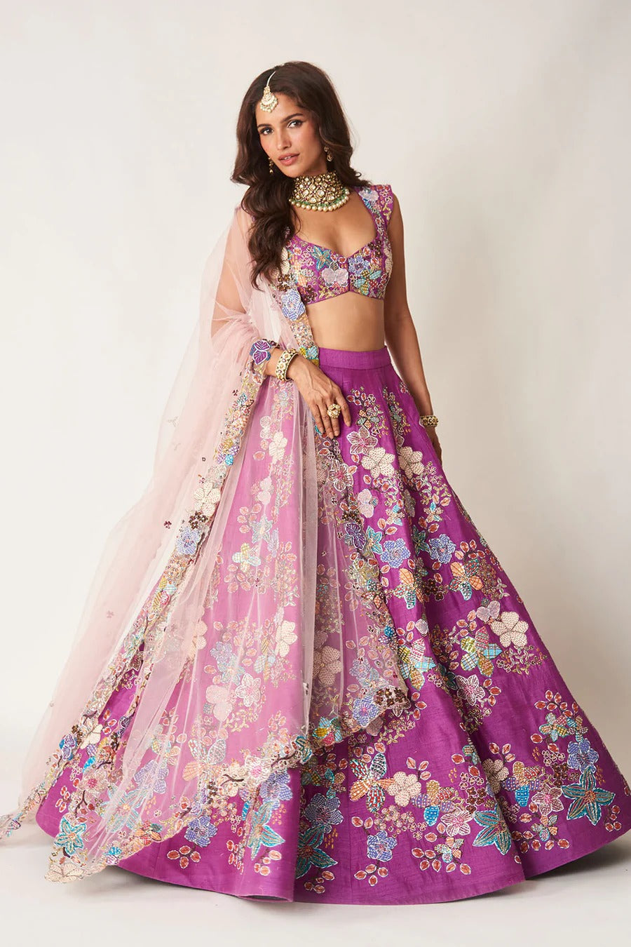 Aubrielle Raw Silk Lehenga Set