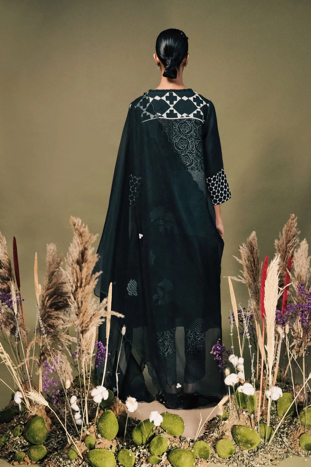 Indigo Linen Tunic Set