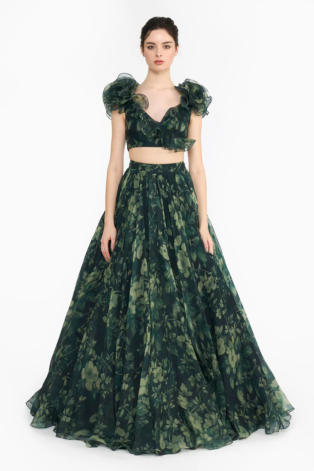 Green Forest Lehenga Set