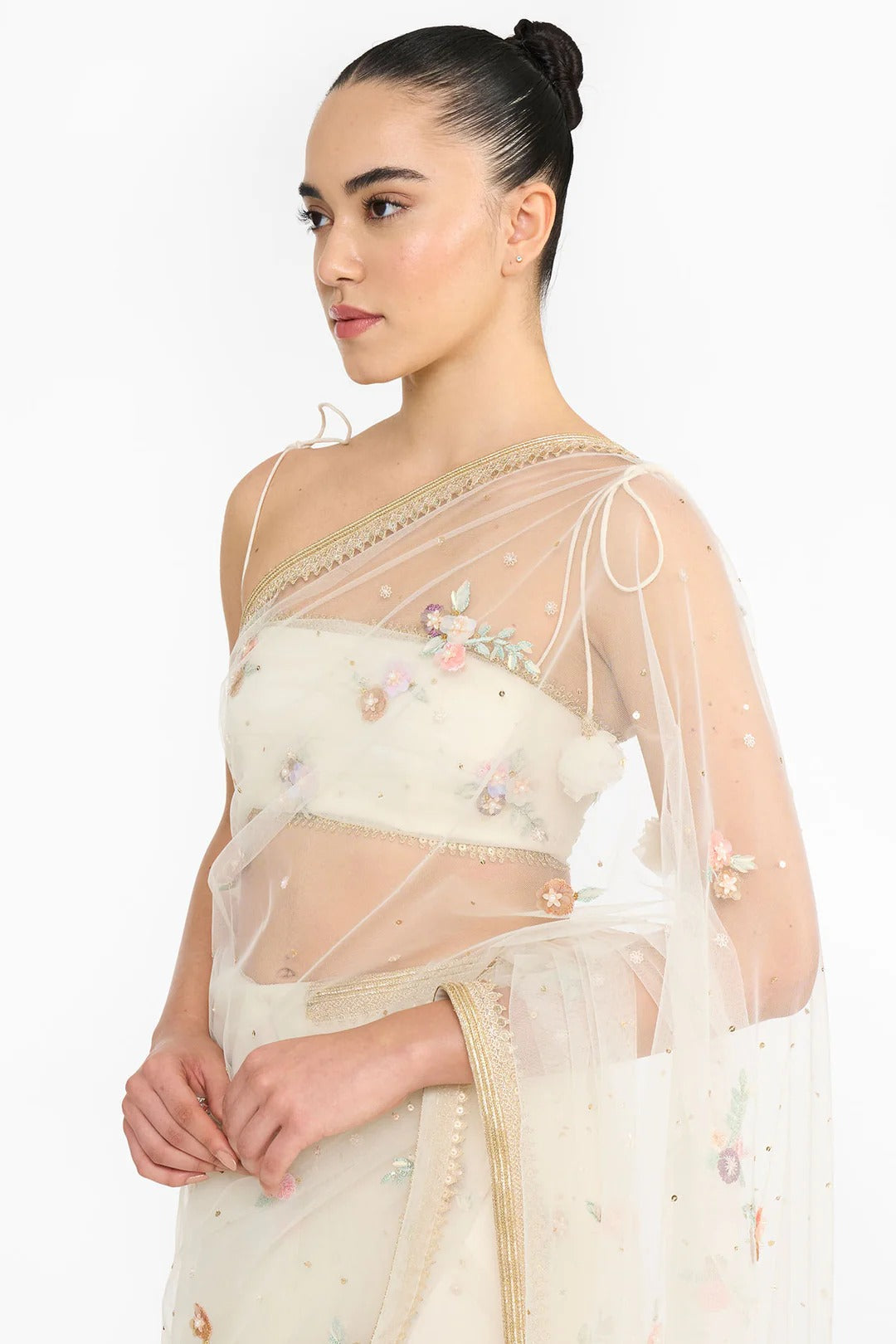 Embroidered Prima Vera Saree Set