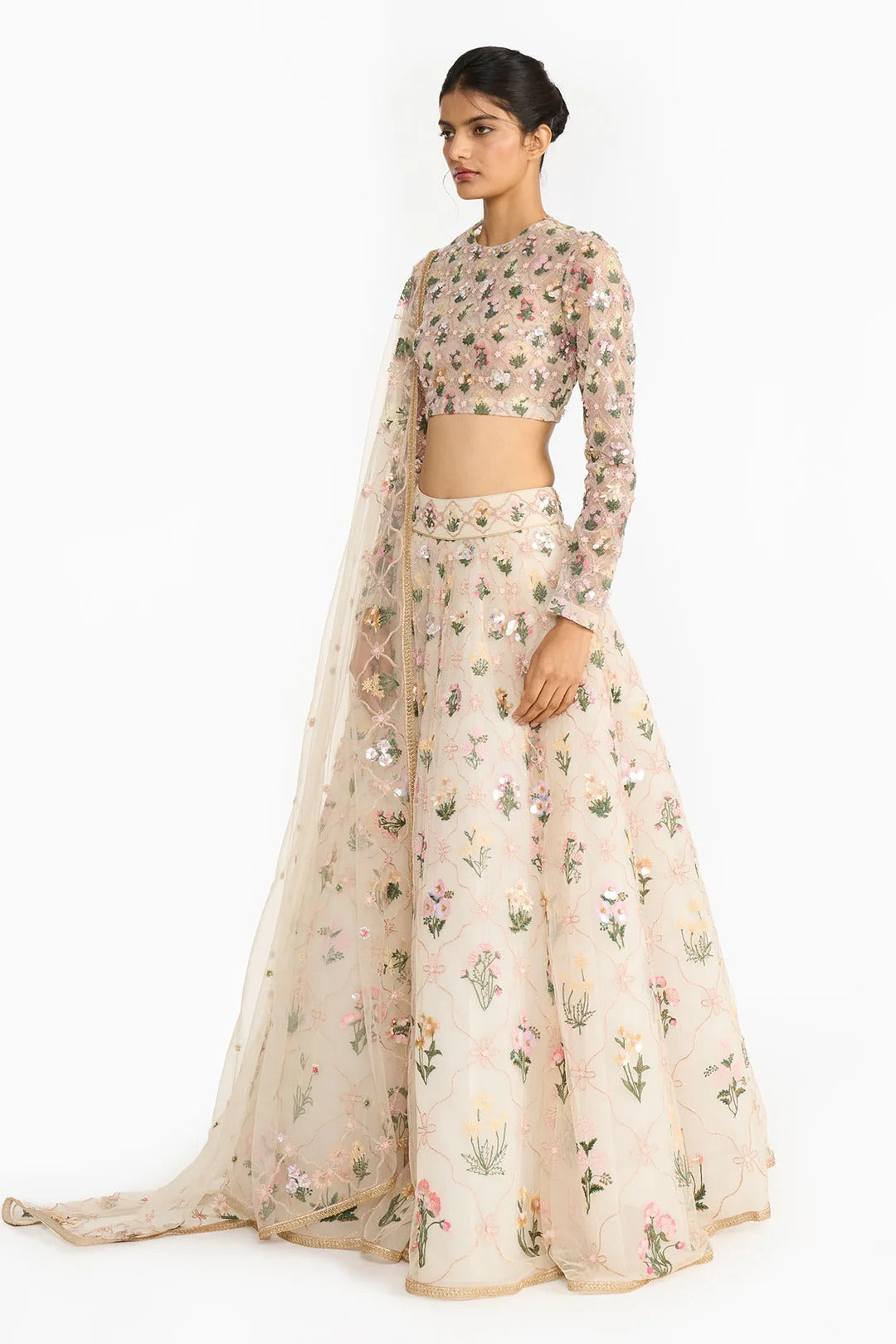 Lattice Lehenga Set