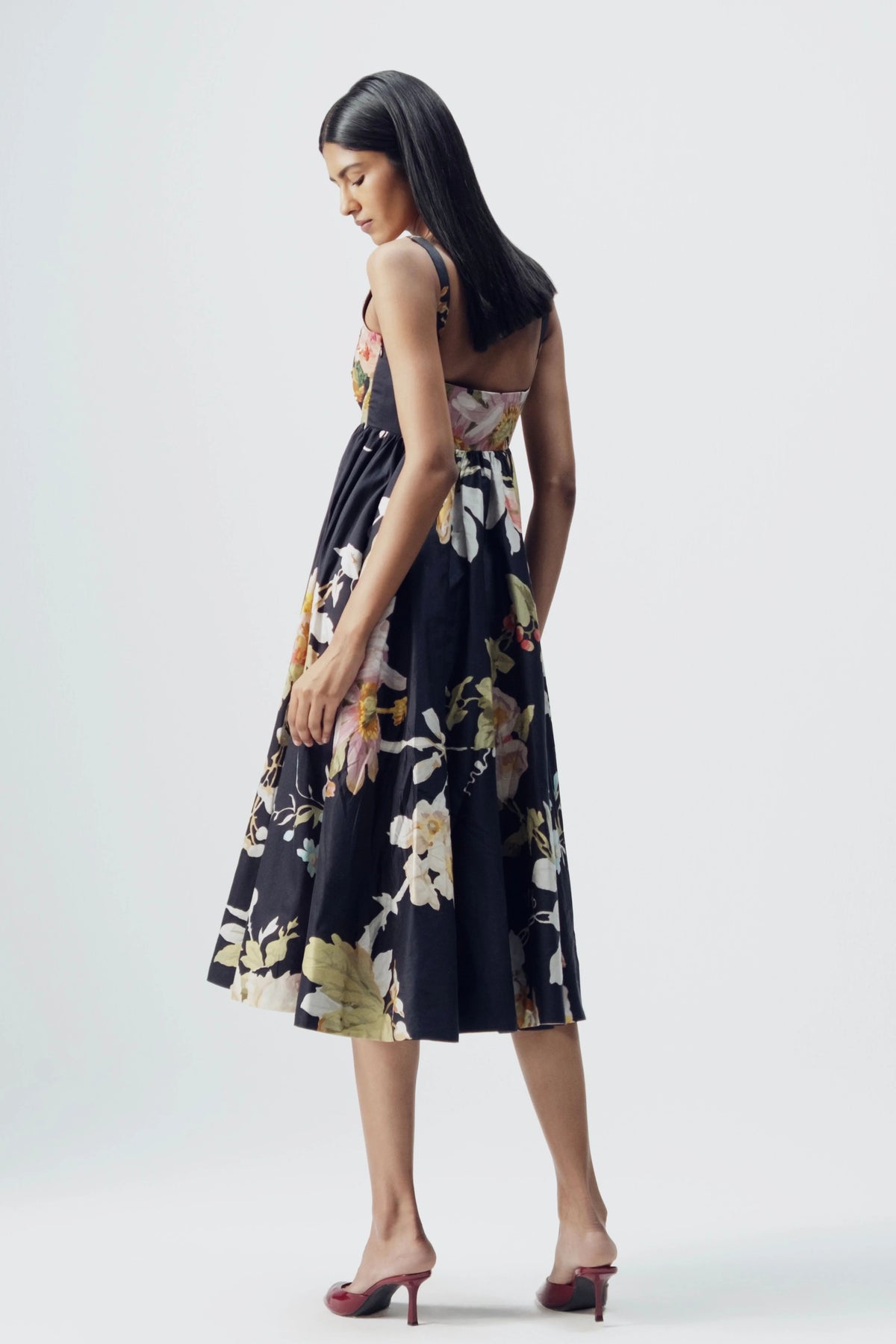 Carmine Embroidered Dress
