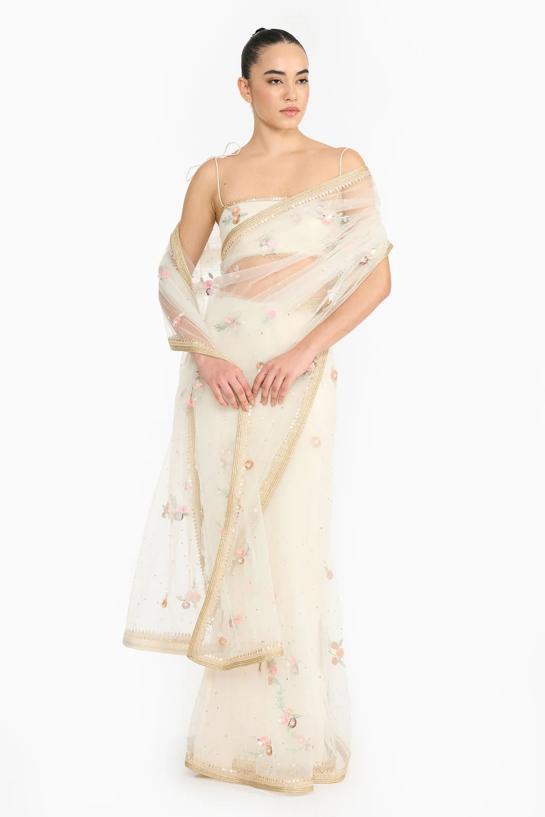 Embroidered Prima Vera Saree Set