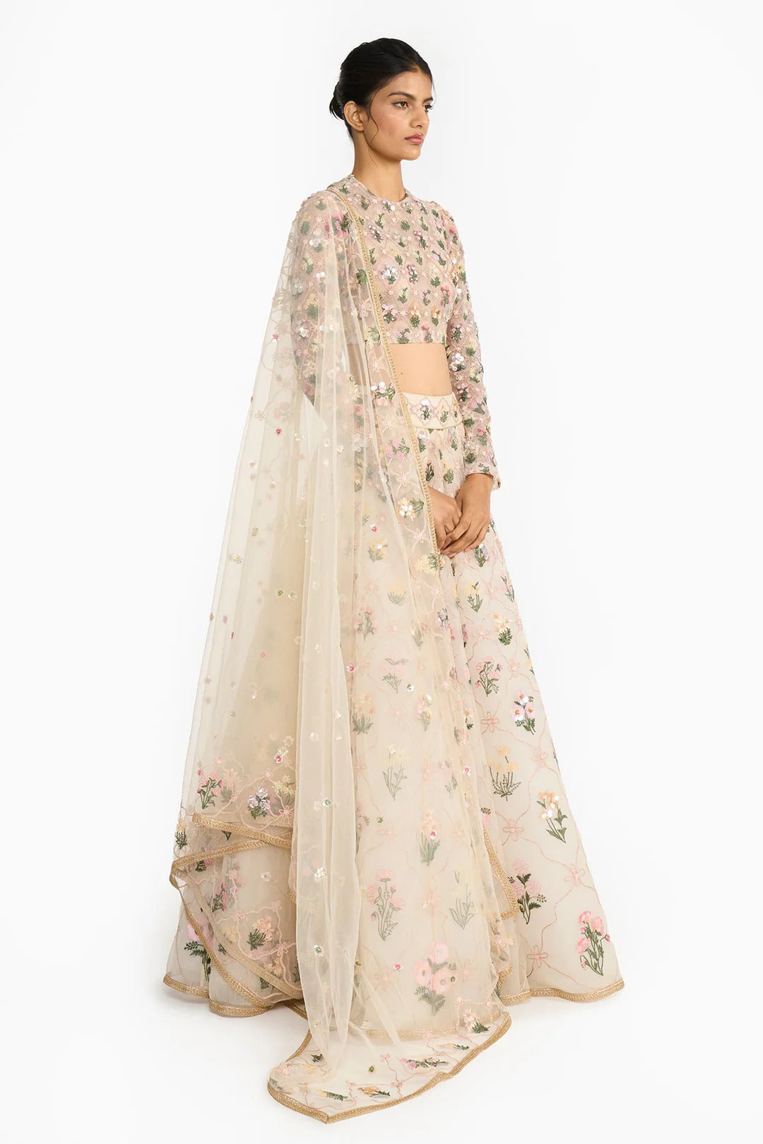 Lattice Lehenga Set