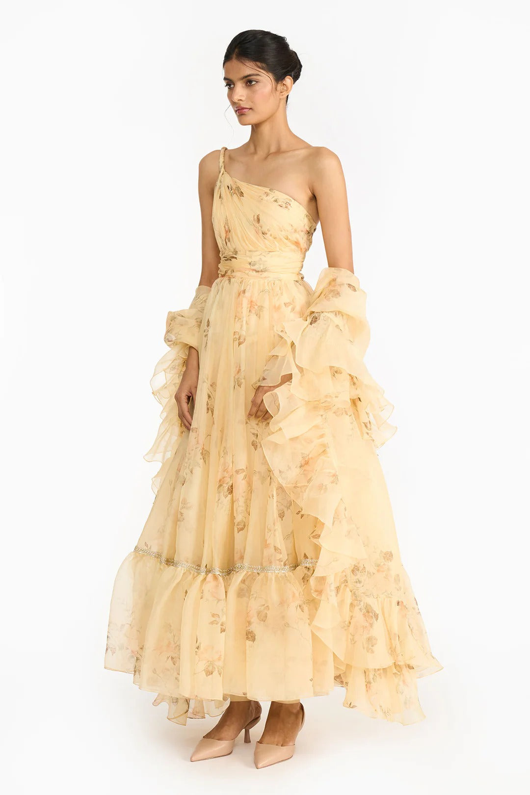 Pale Yellow Vintage Anarkali Set