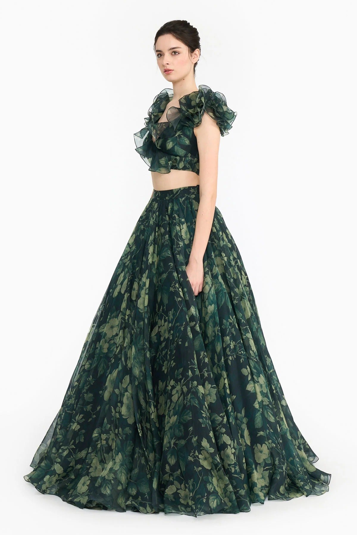 Green Forest Lehenga Set