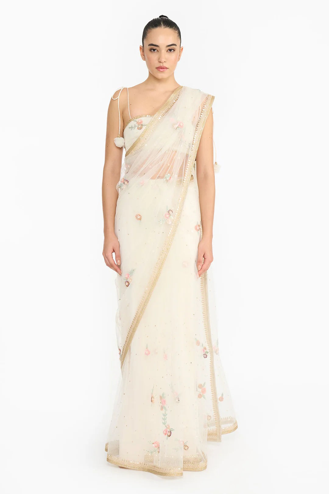 Embroidered Prima Vera Saree Set