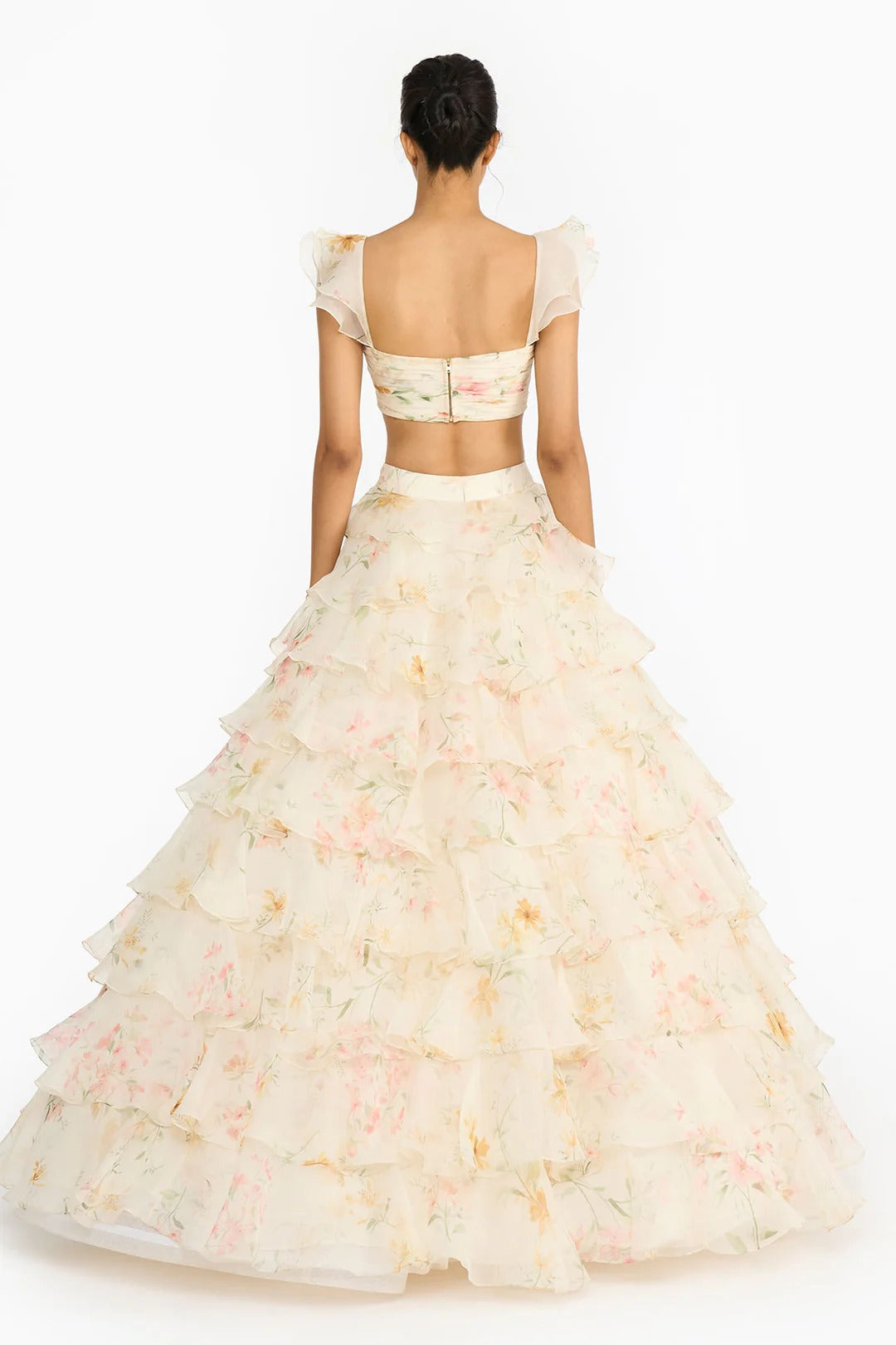 Pink and Yellow Lehenga Set