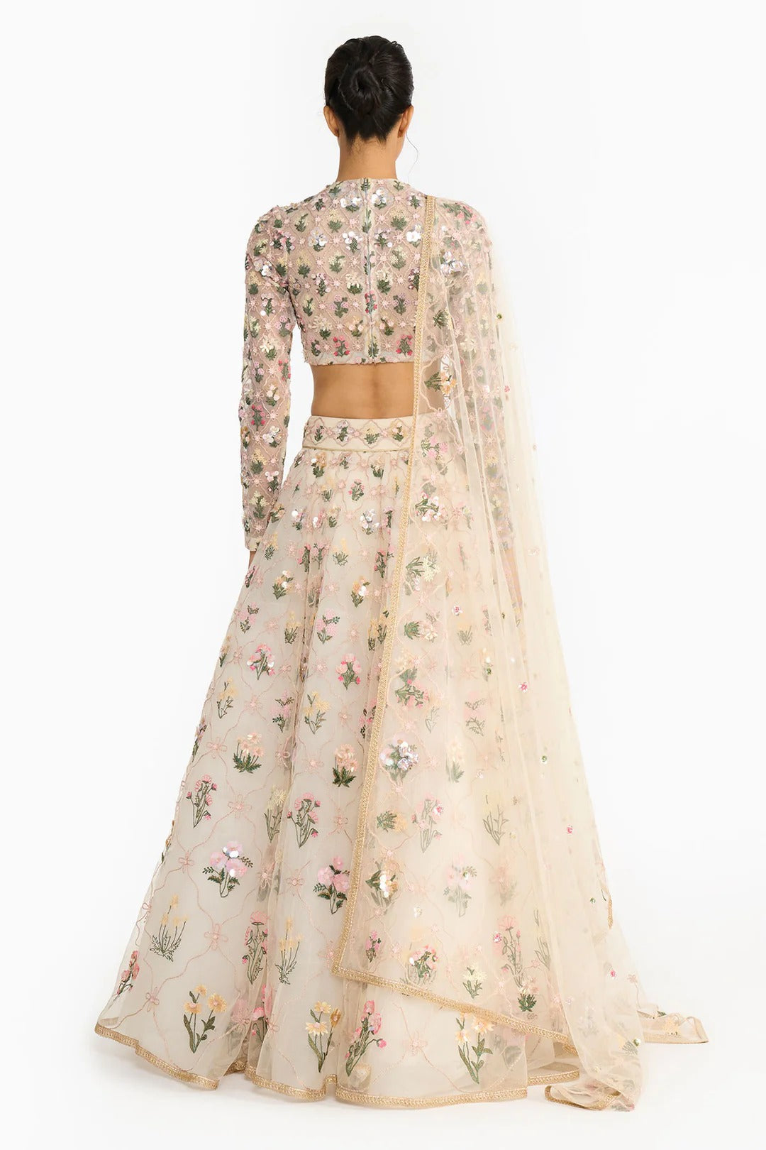 Lattice Lehenga Set