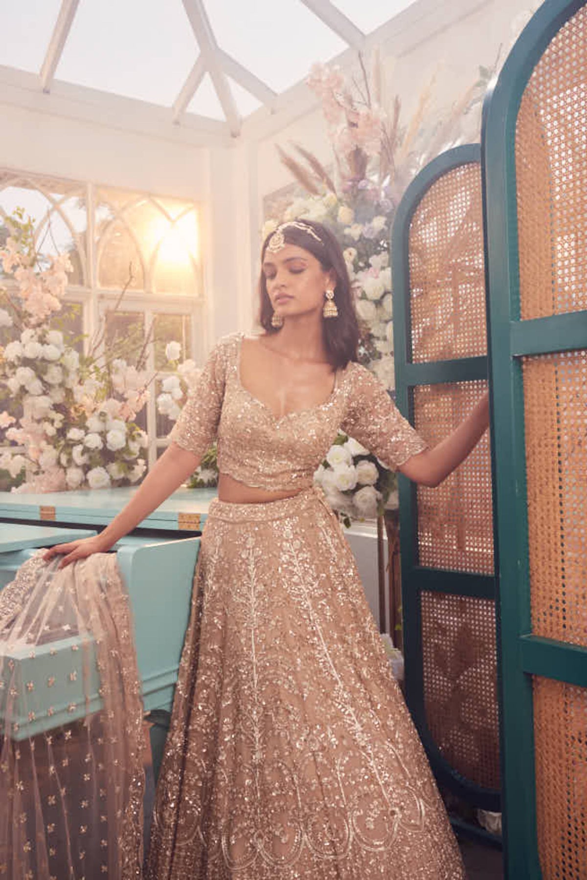 Gold Margerette Lehenga Set