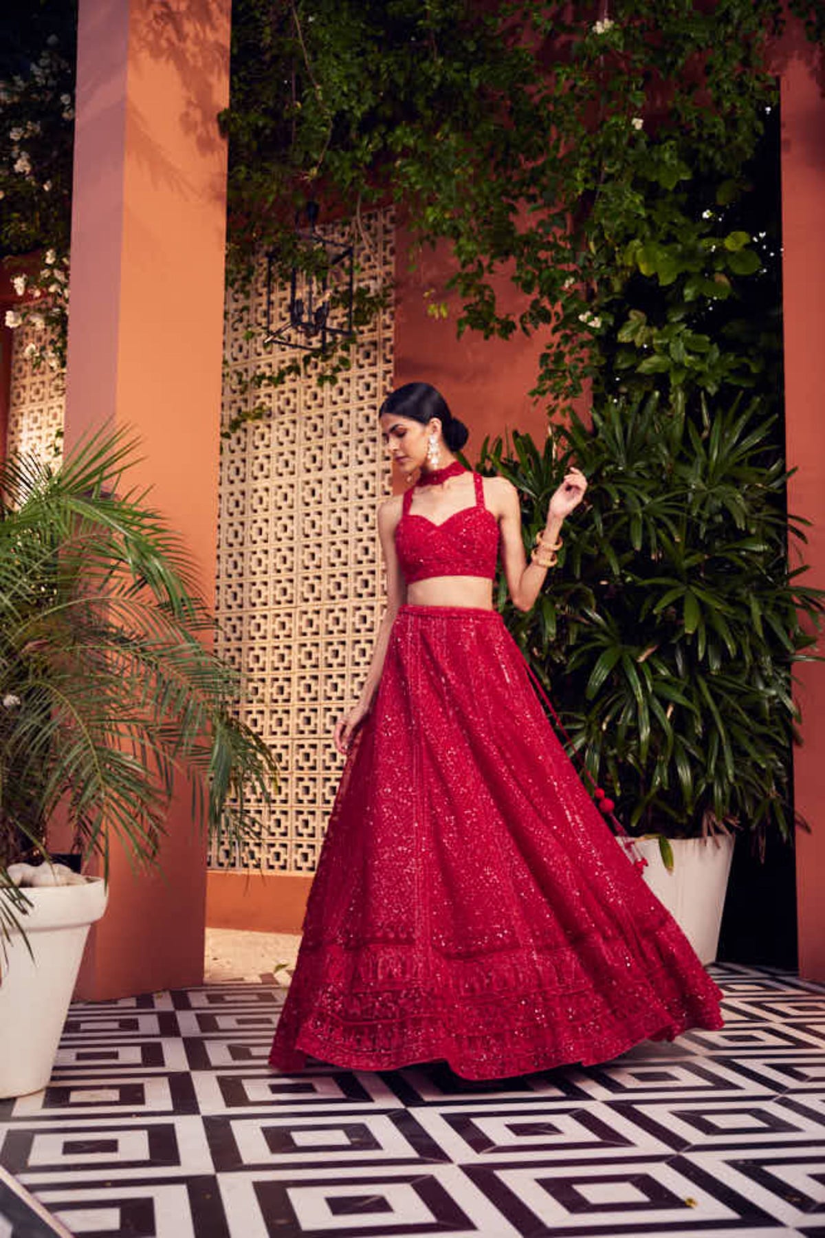 Maroon Rio Lehenga Set