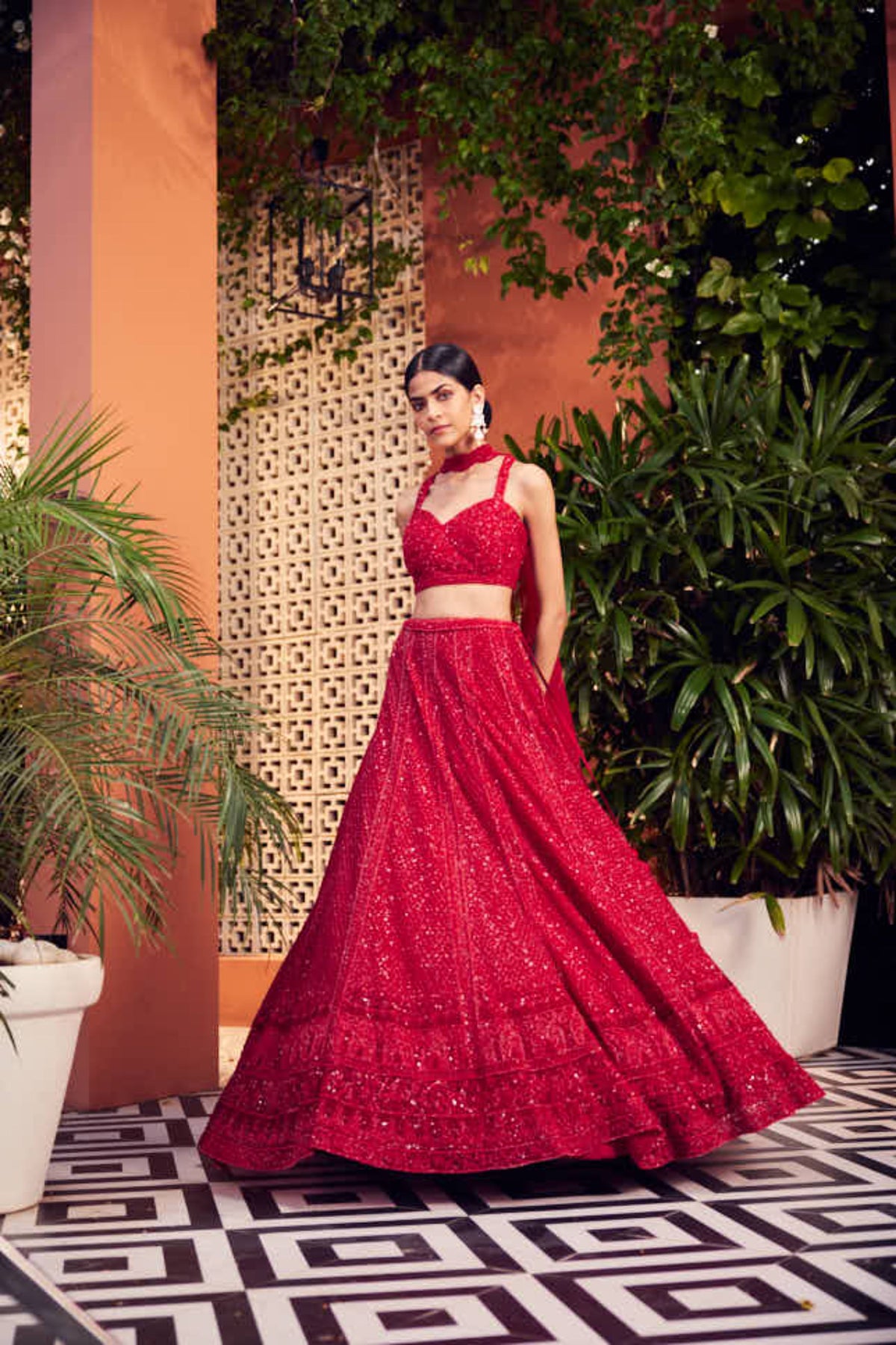 Maroon Rio Lehenga Set
