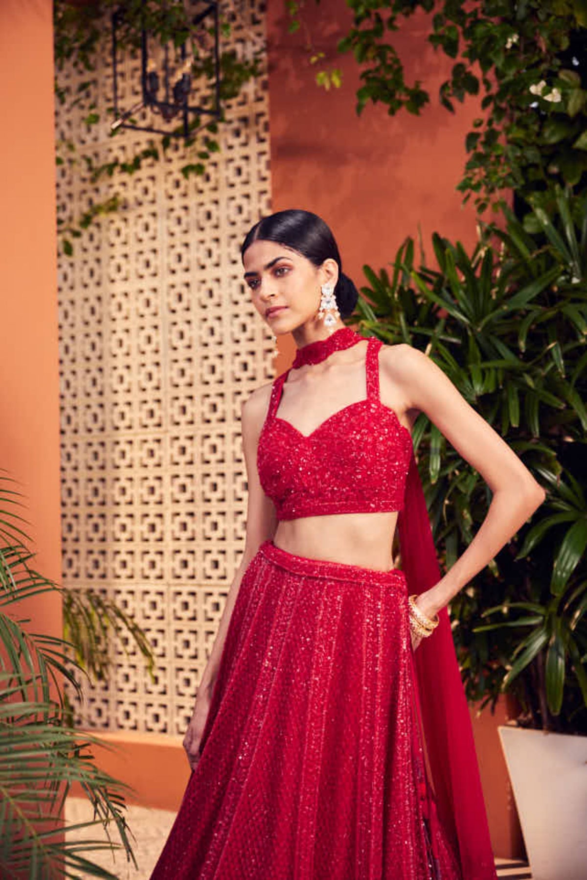 Maroon Rio Lehenga Set