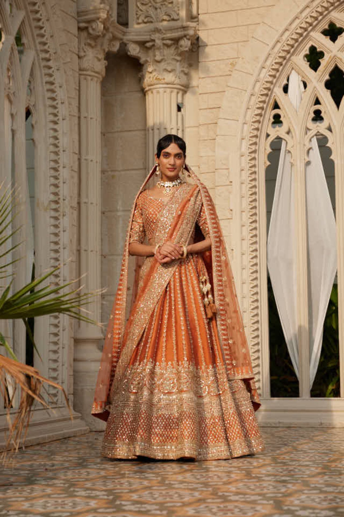 Red Aster Lehenga Set