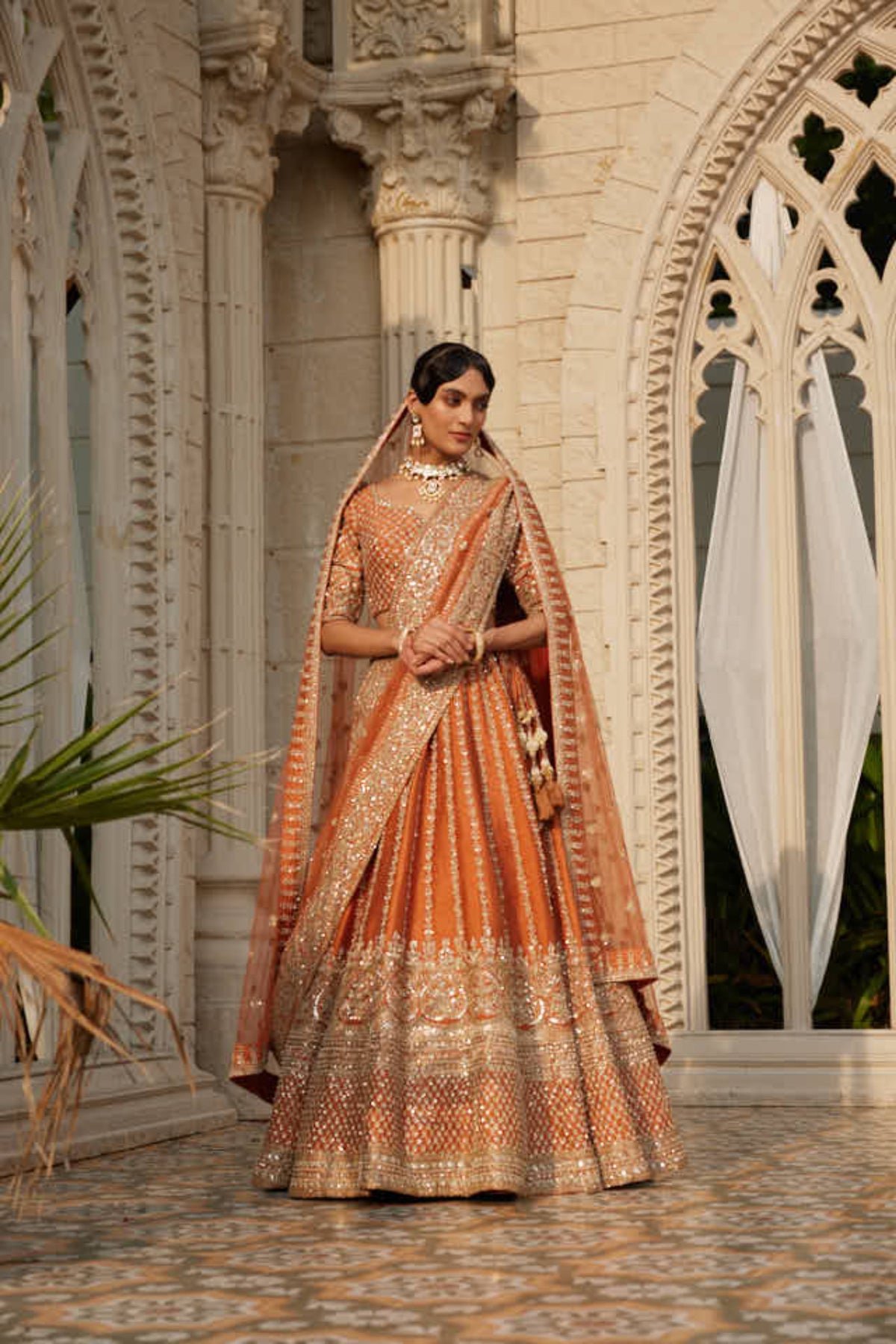Red Aster Lehenga Set