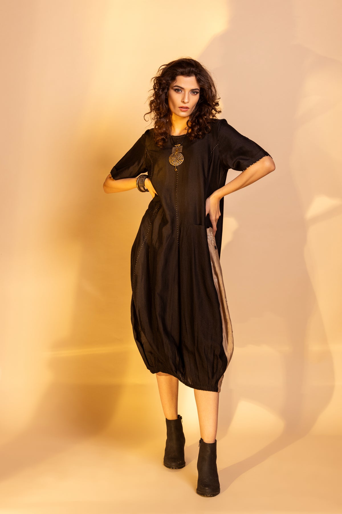 Onyx Black Luna Dress