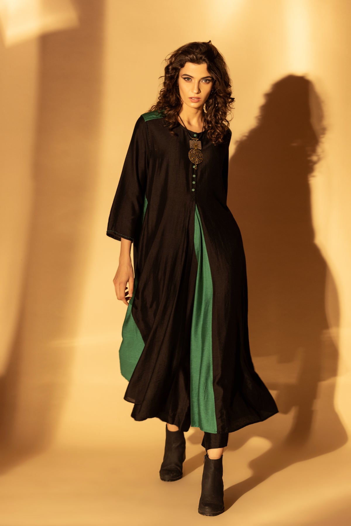 Onyx Black Kira Kurta Set