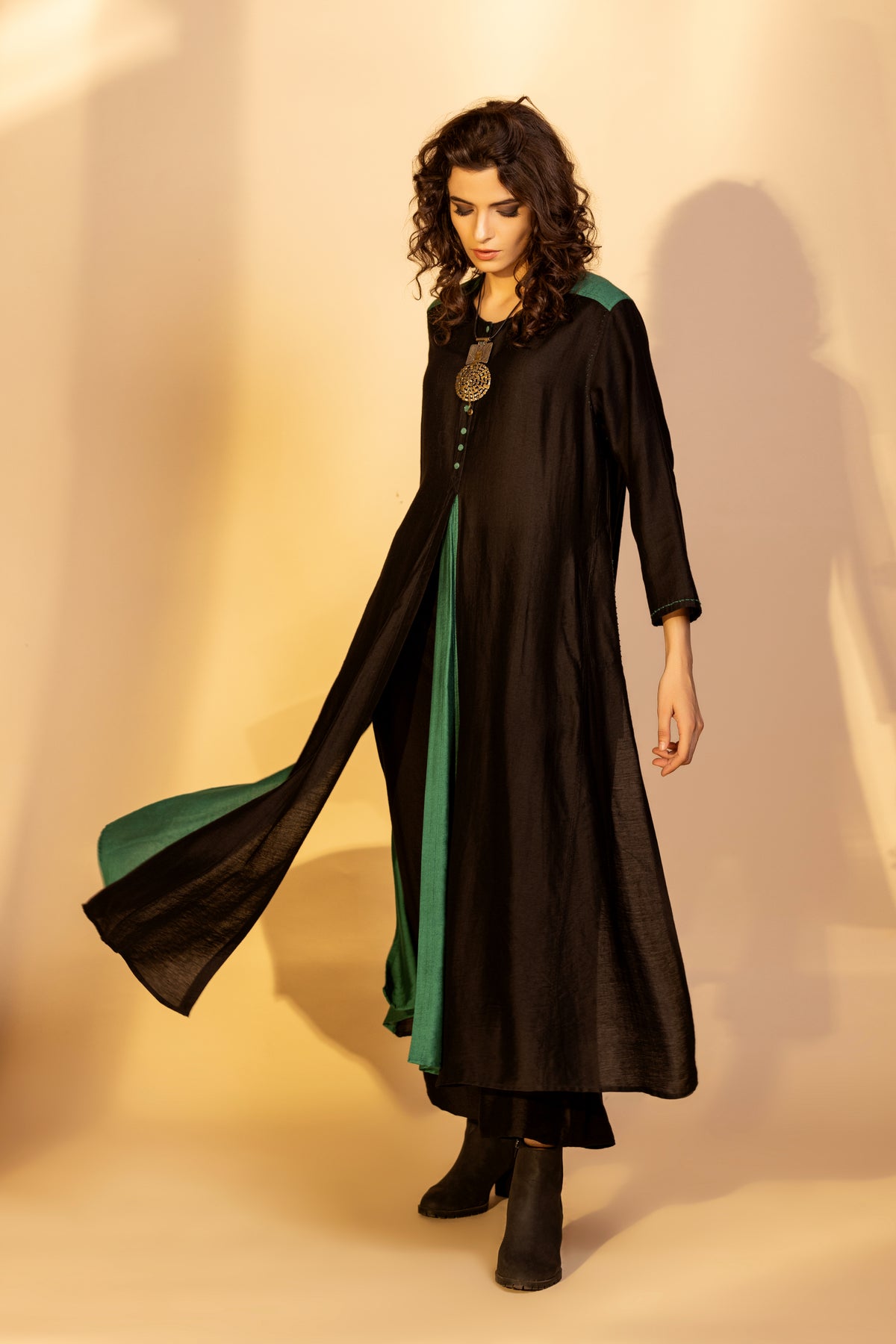 Onyx Black Kira Kurta Set