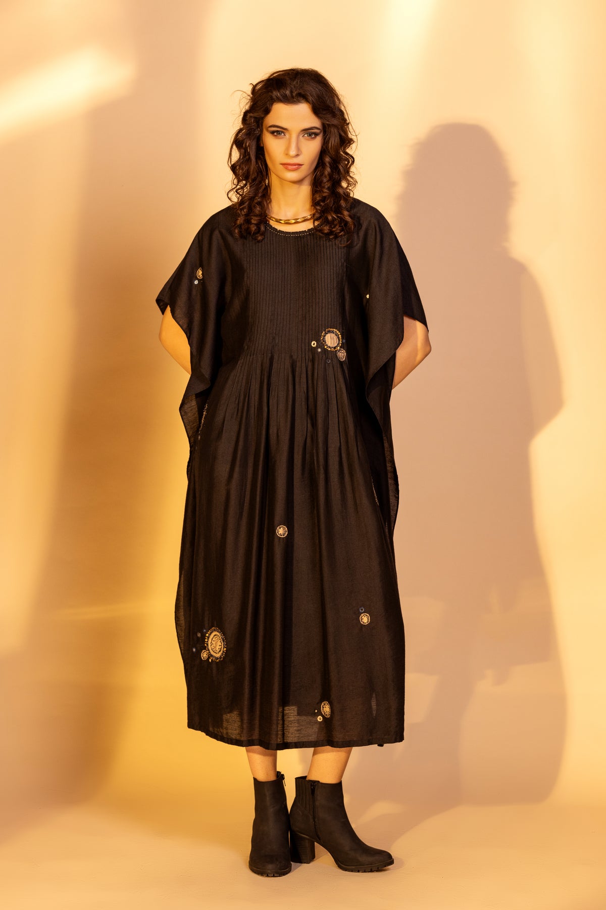 Onyx Black Zeya Kaftan Set