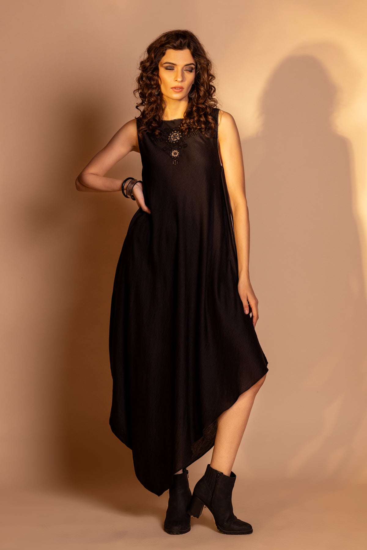 Onyx Black Mira Dress