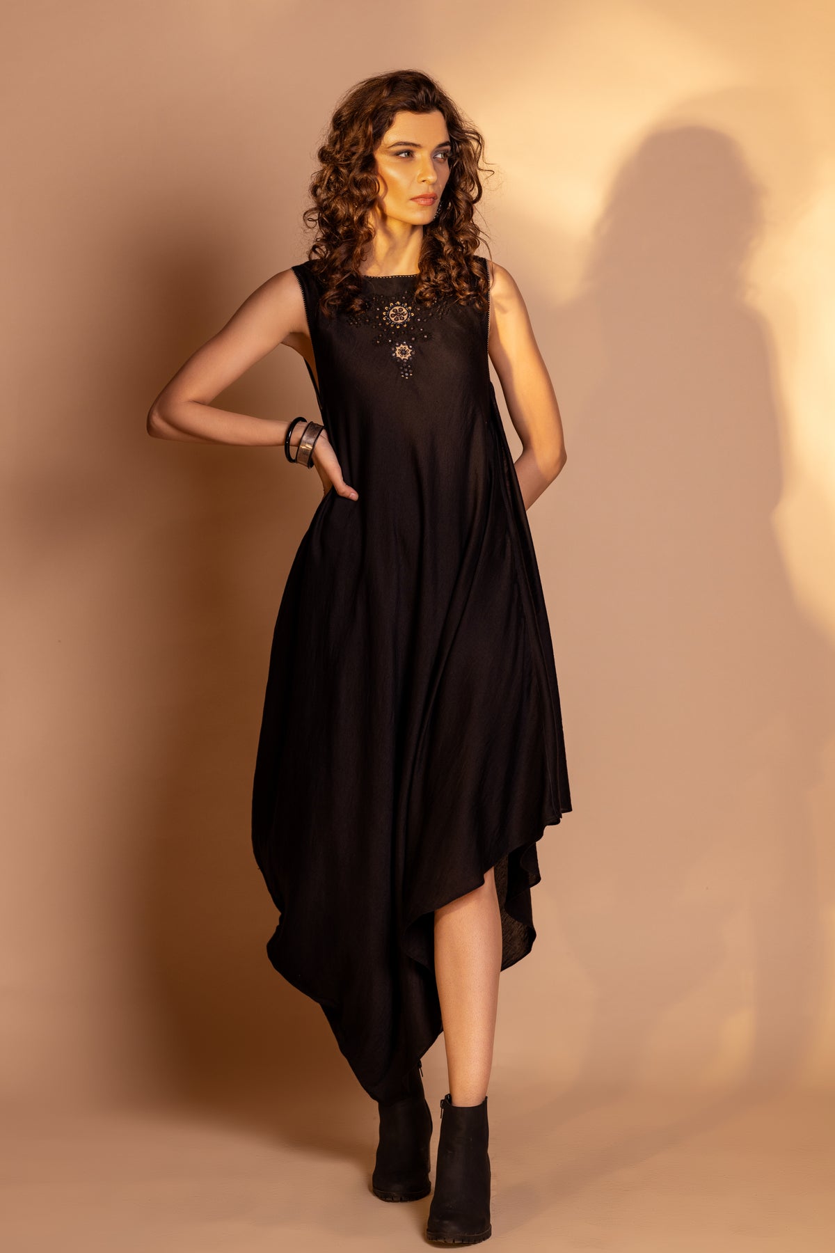 Onyx Black Mira Dress
