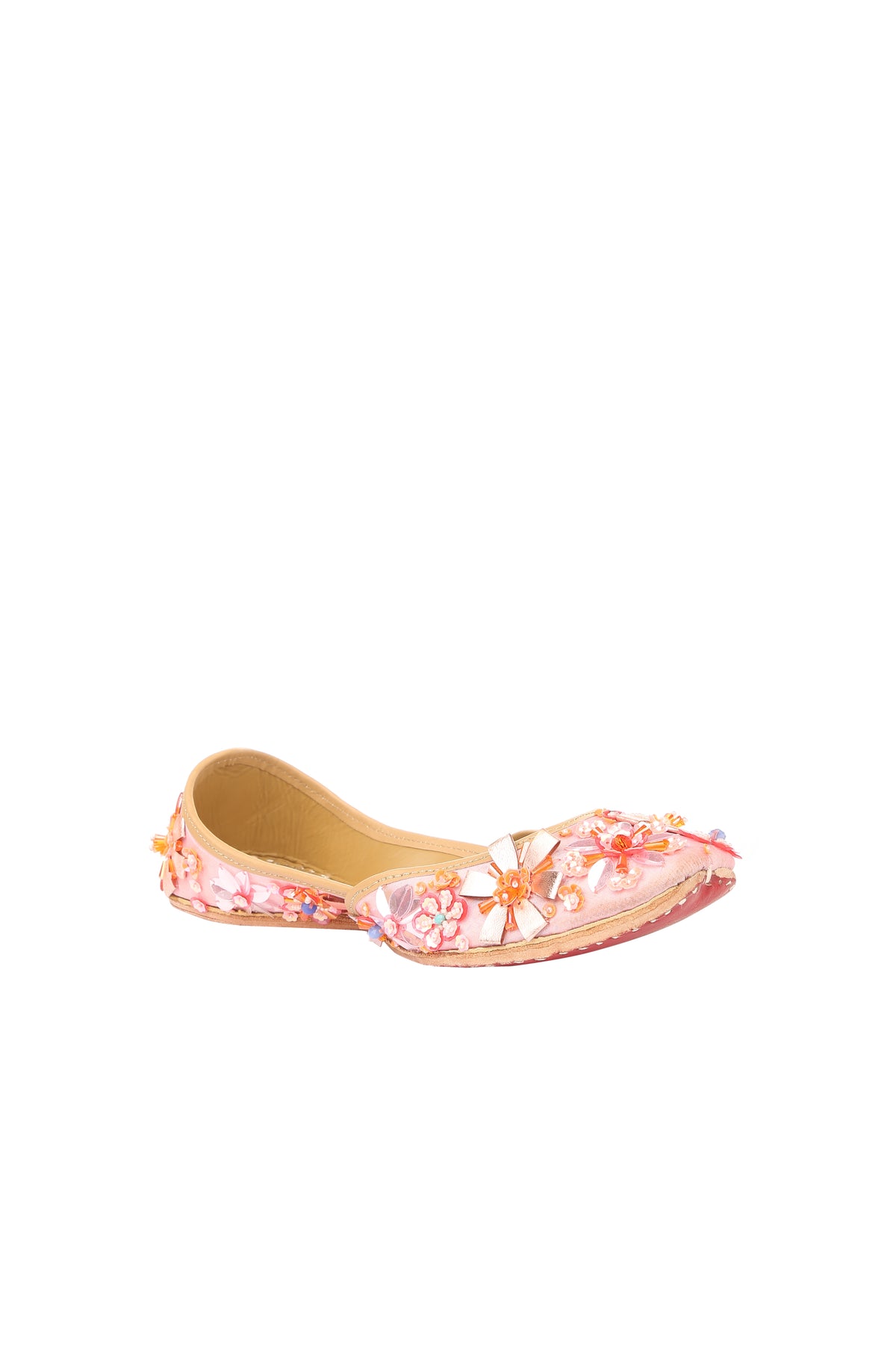 Light pink sequins jutti