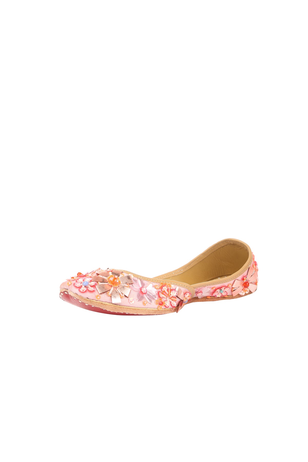Light pink sequins jutti
